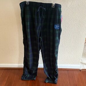 Nautica Men's Tartan Plaid sleep ware- Navy and Green